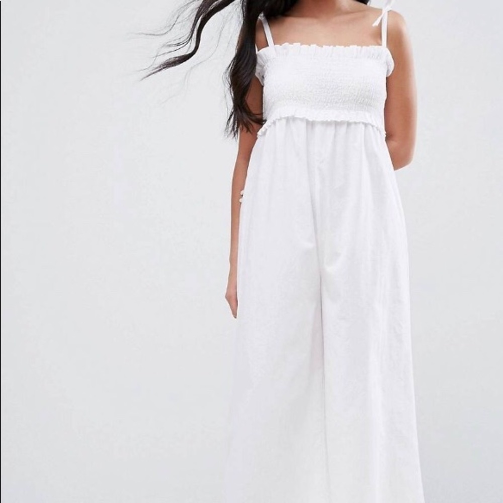 ASOS Petite Shirred Waist Jumpsuit